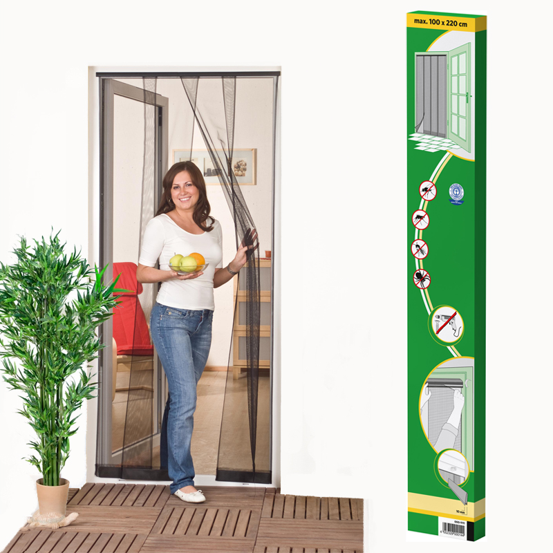 Síť dveřní proti hmyzu 100x220, černá,lamelová